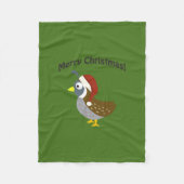 Vrolijk kerstfeest! Santa Quail Fleece Deken (Voorkant)