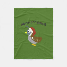 Vrolijk kerstfeest! Santa Quail Fleece Deken