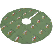 Vrolijk kerstfeest! Santa Quail Kerstboom Rok (Gekanteld)