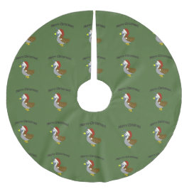 Vrolijk kerstfeest! Santa Quail Kerstboom Rok