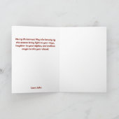 Vrolijk Kerstfeest  Santa & Reindeer Kaart (Binnen)