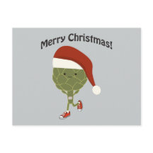Vrolijk kerstfeest! Santa Running Artichoke
