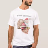 Vrolijk Kerstfeest Santa Sack T-shirt (Voorkant)
