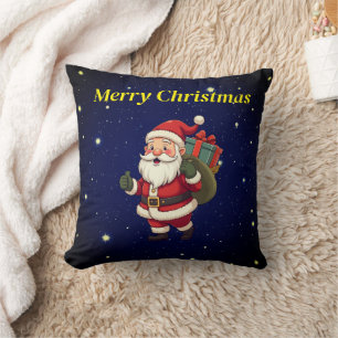 Vrolijk Kerstfeest Santa Sierkussen