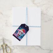 Vrolijk kerstfeest Santa Snoep Cadeaulabel (Met Touw)