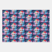 Vrolijk kerstfeest Santa Snoep Inpakpapier Vel (Voorkant 3)