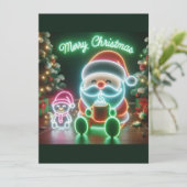 Vrolijk kerstfeest Santa Teddy Kaart (Staand voorkant)