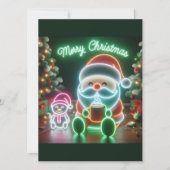 Vrolijk kerstfeest Santa Teddy Kaart (Voorkant)