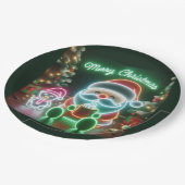 Vrolijk kerstfeest Santa Teddy Papieren Bordje (Gekanteld)