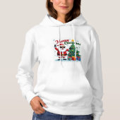 vrolijk kerstfeest | Santa & Tree Design Hoodie (Voorkant)