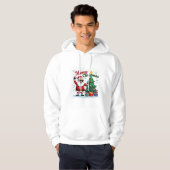 vrolijk kerstfeest | Santa & Tree Design Hoodie (Voorkant volledig)