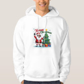 vrolijk kerstfeest | Santa & Tree Design Hoodie (Voorkant)