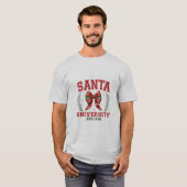 Vrolijk Kerstfeest Santa University Mannen T-shirt (Voorkant volledig)