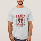 Vrolijk Kerstfeest Santa University Mannen T-shirt (Voorkant)