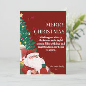 Vrolijk kerstfeest santa vakantie Kaart (Staand voorkant)