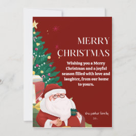 Vrolijk kerstfeest santa vakantie Kaart