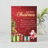 Vrolijk kerstfeest santa vakantie Kaart (Staand voorkant)