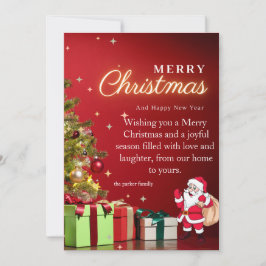 Vrolijk kerstfeest santa vakantie Kaart
