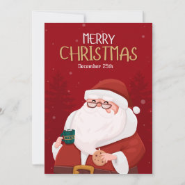 Vrolijk kerstfeest Santa Vakantie Kaart
