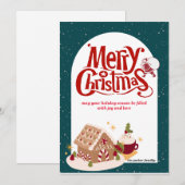 Vrolijk kerstfeest santa vakantie Kaart (Voorkant / Achterkant)