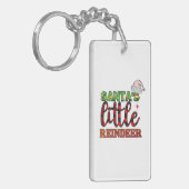 Vrolijk kerstfeest Santas Little Reindeer Sleutelhanger (Voorkant Links)