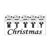 Vrolijk Kerstfeest Santas Rubberstempel (Afrduk)