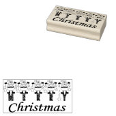 Vrolijk Kerstfeest Santas Rubberstempel (Gestempeld)