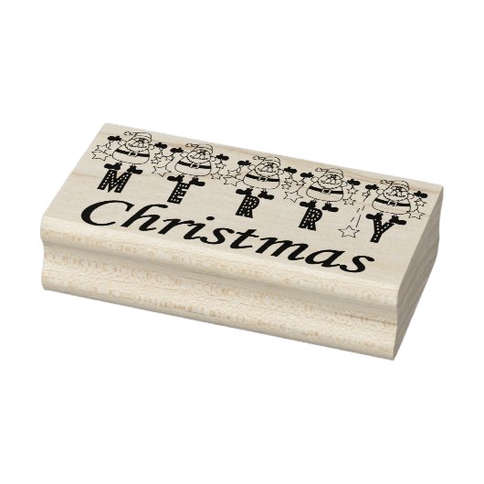 Vrolijk Kerstfeest Santas Rubberstempel (Stempel)