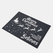 Vrolijk kerstfeest Santa's sleigh rendieren vakant Deurmat (Schuin)