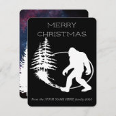 Vrolijk Kerstfeest Sasquatch Feestdagenkaart (Voorkant / Achterkant)