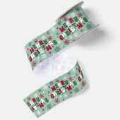 Vrolijk kerstfeest satijnen lint (Achterkant)