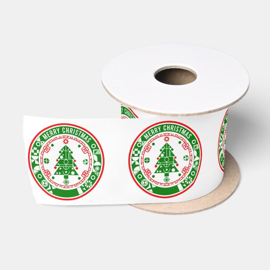 Vrolijk kerstfeest satijnen lint (Spoel)