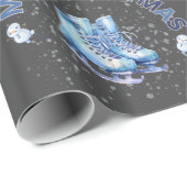 Vrolijk kerstfeest, schaatsen cadeaupapier (Rol Hoek)