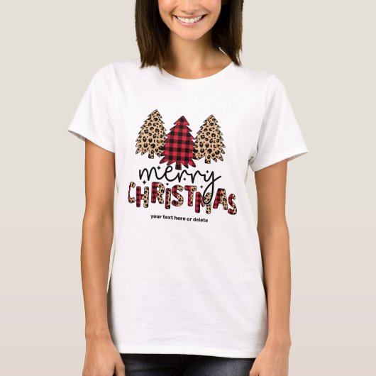 Vrolijk kerstfeest, schattig gebruik t-shirt (Voorkant)