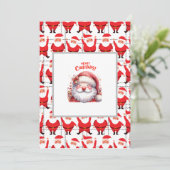 Vrolijk kerstfeest schattig santaclaus cadeau voor kaart (Staand voorkant)