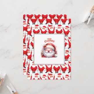 Vrolijk kerstfeest schattig santaclaus cadeau voor kaart