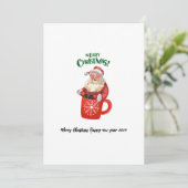Vrolijk kerstfeest schattig santaclaus cadeau voor kaart (Staand voorkant)