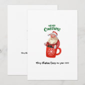Vrolijk kerstfeest schattig santaclaus cadeau voor kaart (Voorkant / Achterkant)