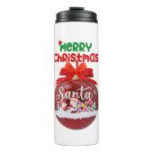 Vrolijk kerstfeest schattig santaclaus cadeau voor thermosbeker (Voorkant)