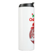 Vrolijk kerstfeest schattig santaclaus cadeau voor thermosbeker (Gedraaid links)