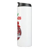 Vrolijk kerstfeest schattig santaclaus cadeau voor thermosbeker (Geroteerd rechts)