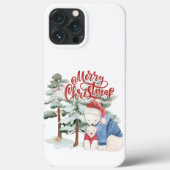Vrolijk kerstfeest Schattig vakantieontwerp Case-Mate iPhone Case (Achterkant)
