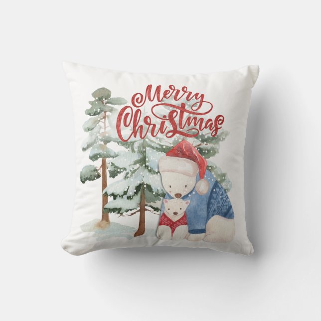 Vrolijk kerstfeest Schattig vakantieontwerp Kussen (Voorkant)