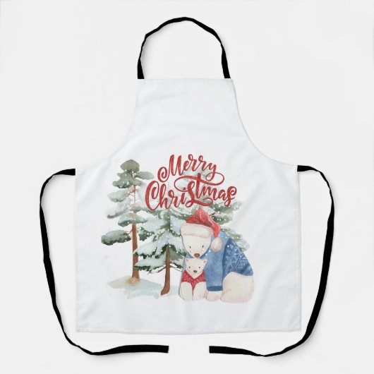 Vrolijk kerstfeest Schattig vakantieontwerp Schort (Voorkant)