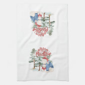 Vrolijk kerstfeest Schattig vakantieontwerp Theedoek (Verticaal)