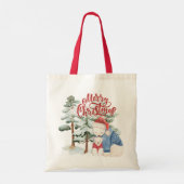 Vrolijk kerstfeest Schattig vakantieontwerp Tote Bag (Achterkant)