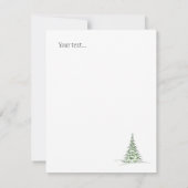 Vrolijk kerstfeest schattige boerderij modern wit  notitiekaartje (Achterkant)