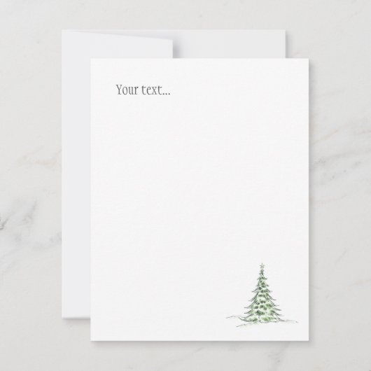 Vrolijk kerstfeest schattige boerderij modern wit  notitiekaartje (Achterkant)