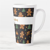Vrolijk Kerstfeest Schattige Gingerbread Pine Tree Latte Mok (Rechts)
