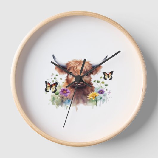 Vrolijk Kerstfeest Schattige Highland Koe Classic  (Voorkant)